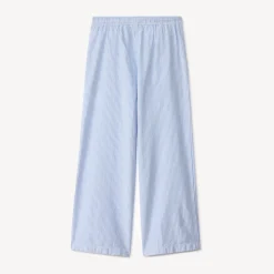 Pantalon droit en seersucker rayé pour fille