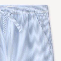 Pantalon droit en seersucker rayé pour fille