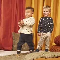 Pantalon droit en toile armurée pour bébé garçon