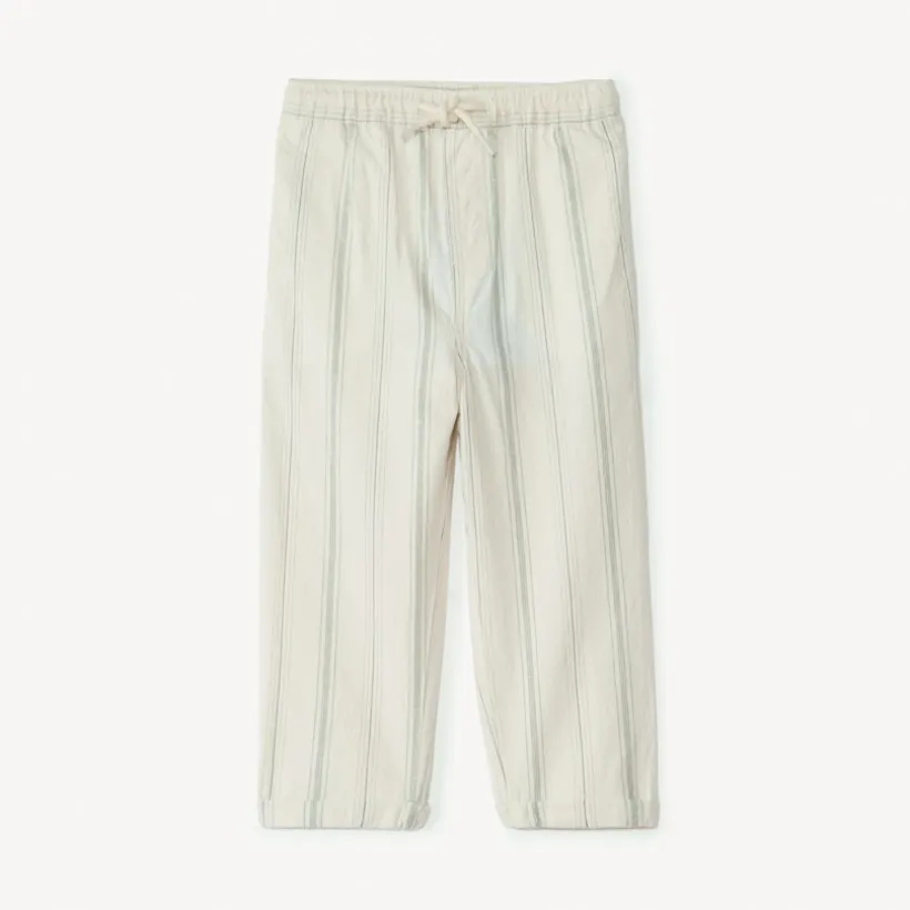 Pantalon droit en toile à rayures verticales pour bébé garçon