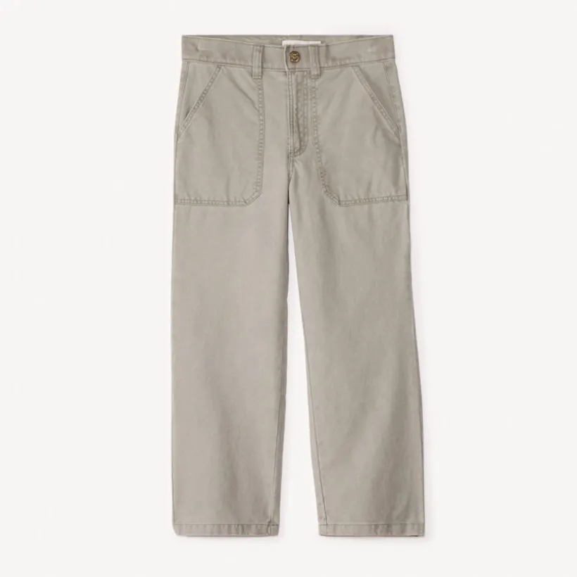 Pantalon droit en toile unie pour garçon