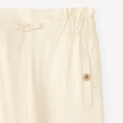 Pantalon droit en toile uni pour fille