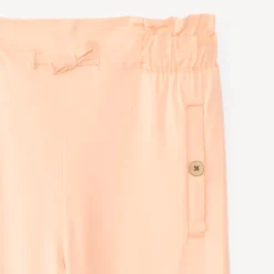 Pantalon droit en toile uni pour fille