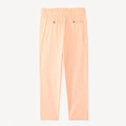Pantalon droit en toile uni pour fille