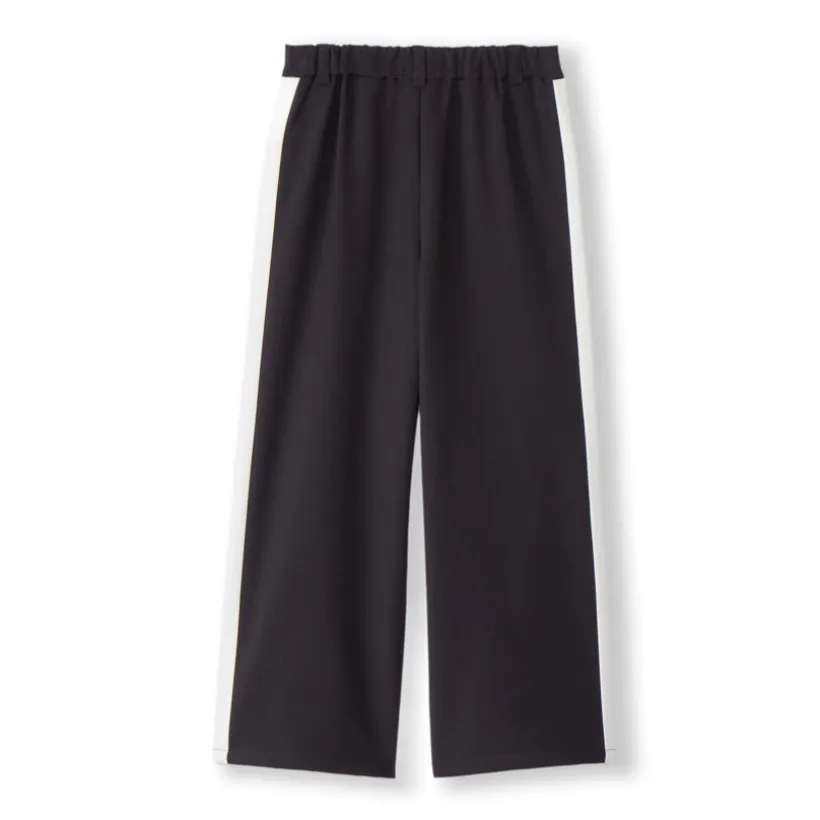 Pantalon droit uni à bandes latérales pour fille