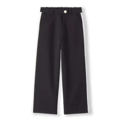 Pantalon droit uni à bandes latérales pour fille