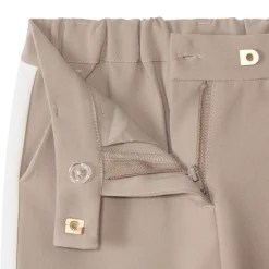 Pantalon droit uni à bandes latérales pour fille