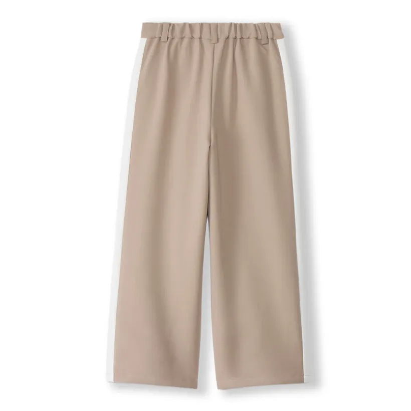 Pantalon droit uni à bandes latérales pour fille