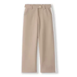 Pantalon droit uni à bandes latérales pour fille