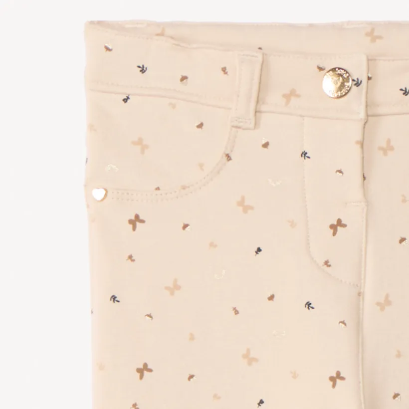 Pantalon en molleton imprimé pour bébé fille