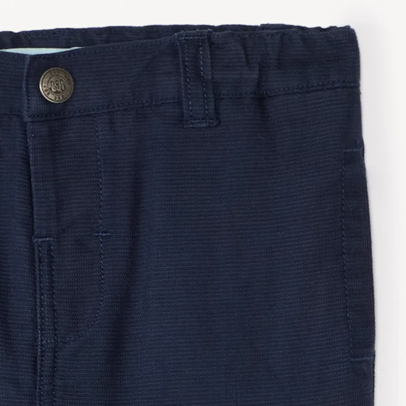 Pantalon en toile armurée unie pour bébé garçon