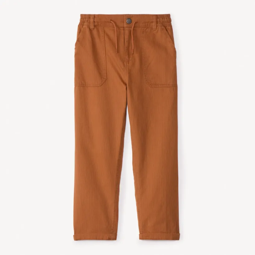 Pantalon en toile côtelé uni pour garçon