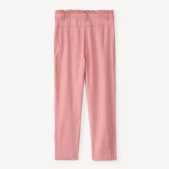 Pantalon en toile à taille élastiquée pour fille