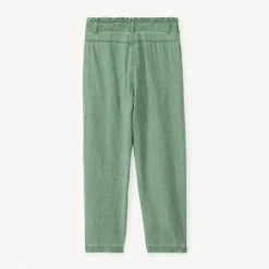 Pantalon en toile à taille élastiquée pour fille
