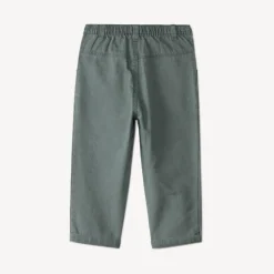 Pantalon en toile uni armurée avec poches pour bébé garçon