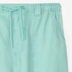Pantalon en toile uni chevilles resserrées pour bébé garçon
