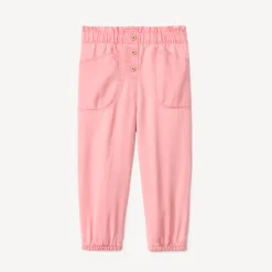 Pantalon en toile unie doublée pour bébé fille