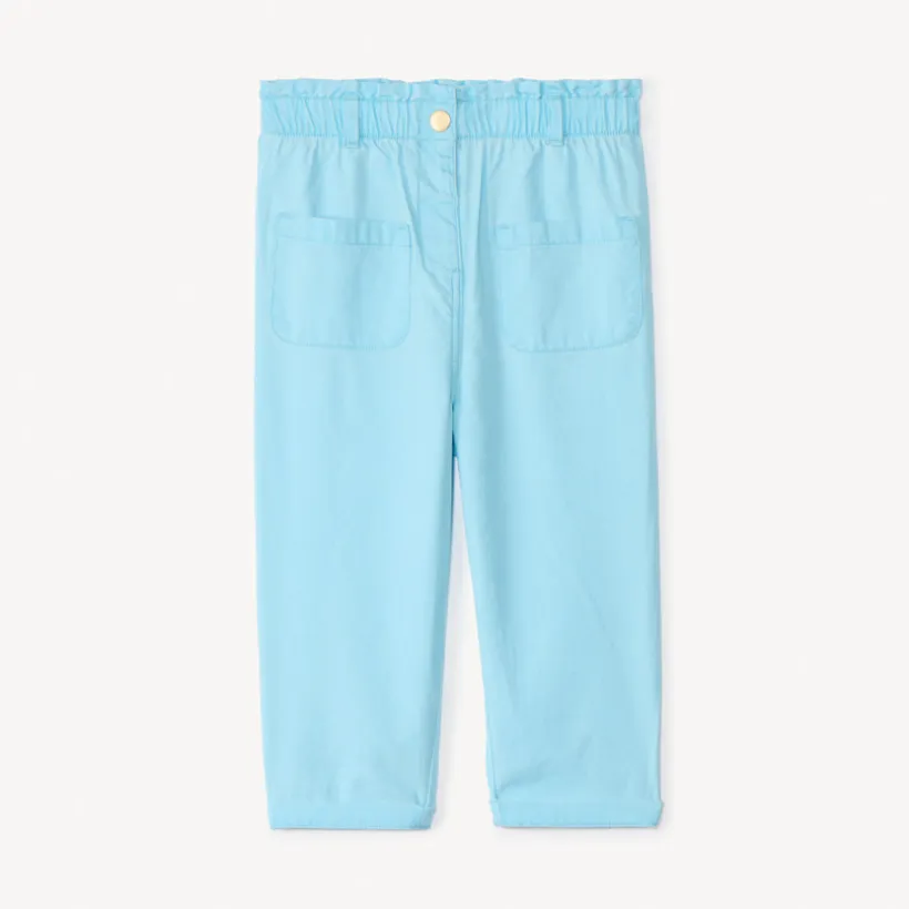 Pantalon en toile unie pour bébé fille