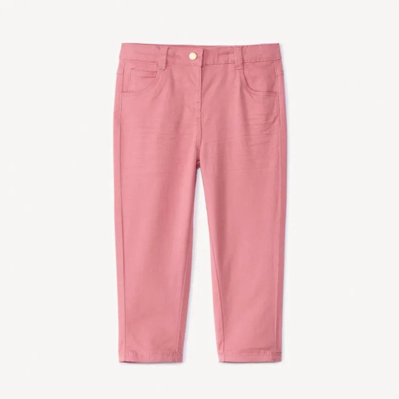 Pantalon en twill uni pour bébé fille