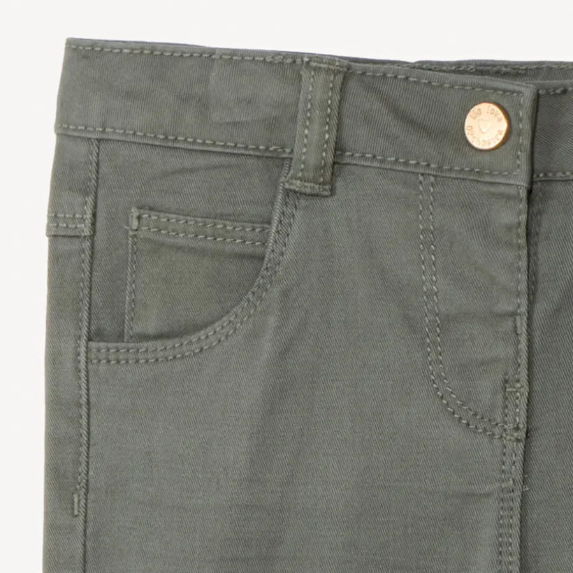 Pantalon en twill uni pour bébé fille