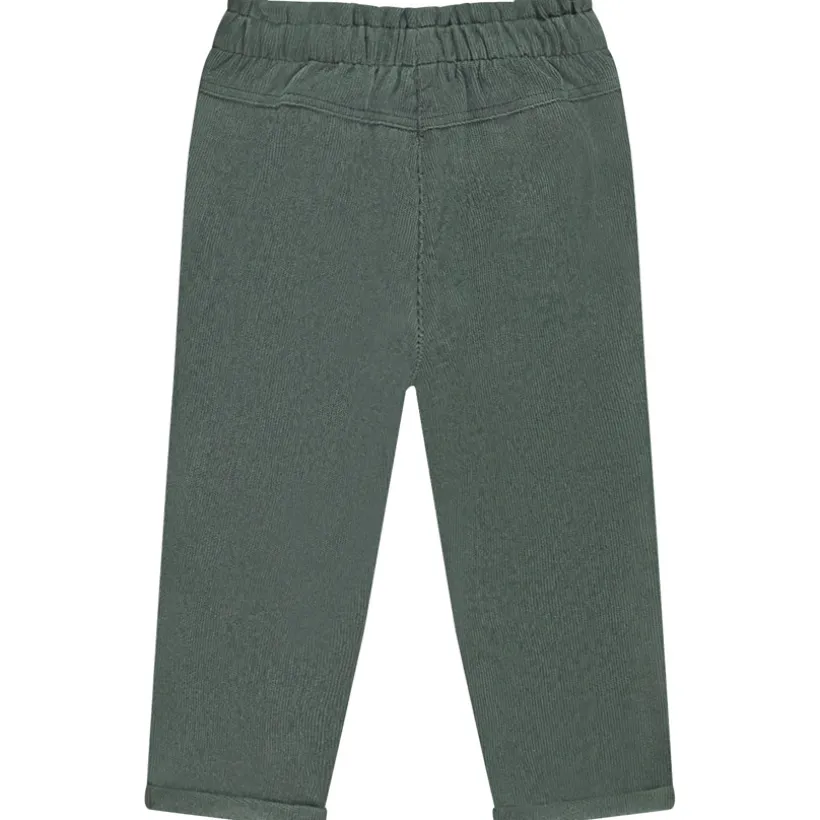 Pantalon en velours côtelé doublé à nœud pour bébé fille