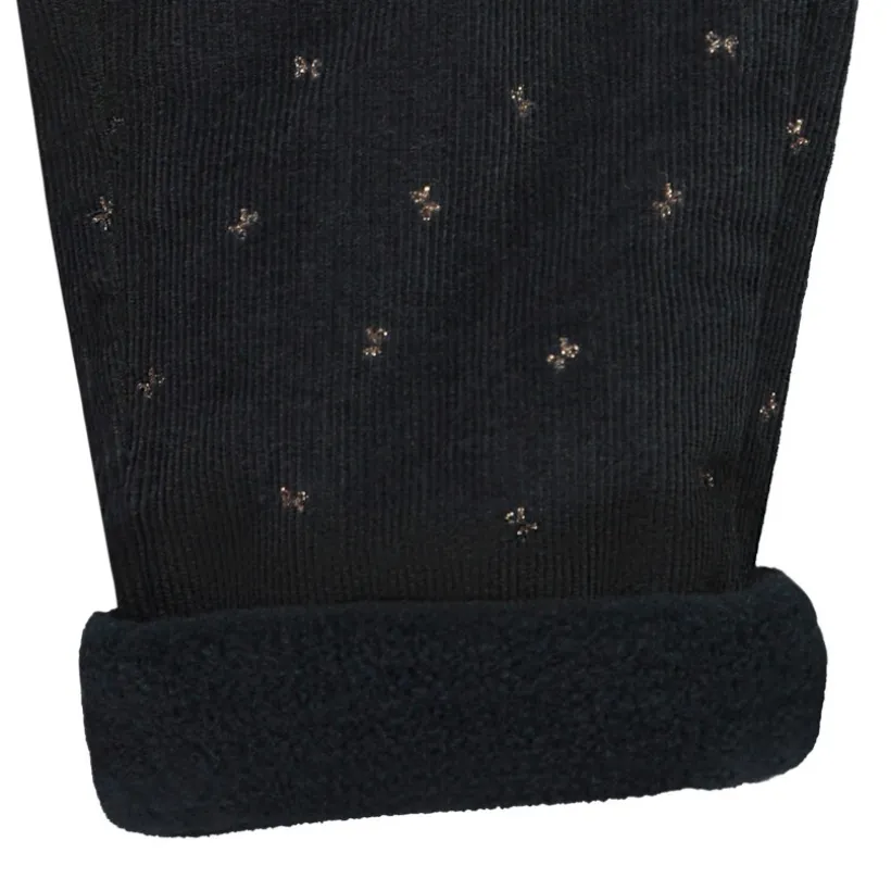 Pantalon en velours milleraies imprimé papillon pour bébé fille