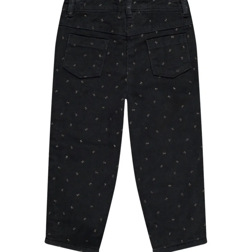 Pantalon en velours milleraies imprimé papillon pour bébé fille