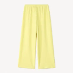 Pantalon fluide en jersey texturé uni pour fille