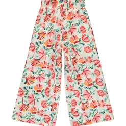 Pantalon fluide et large imprimé fleurie pour fille