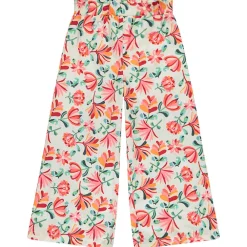 Pantalon fluide et large imprimé fleurie pour fille