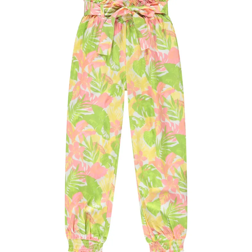 Pantalon fluide imprimé exotique pour fille
