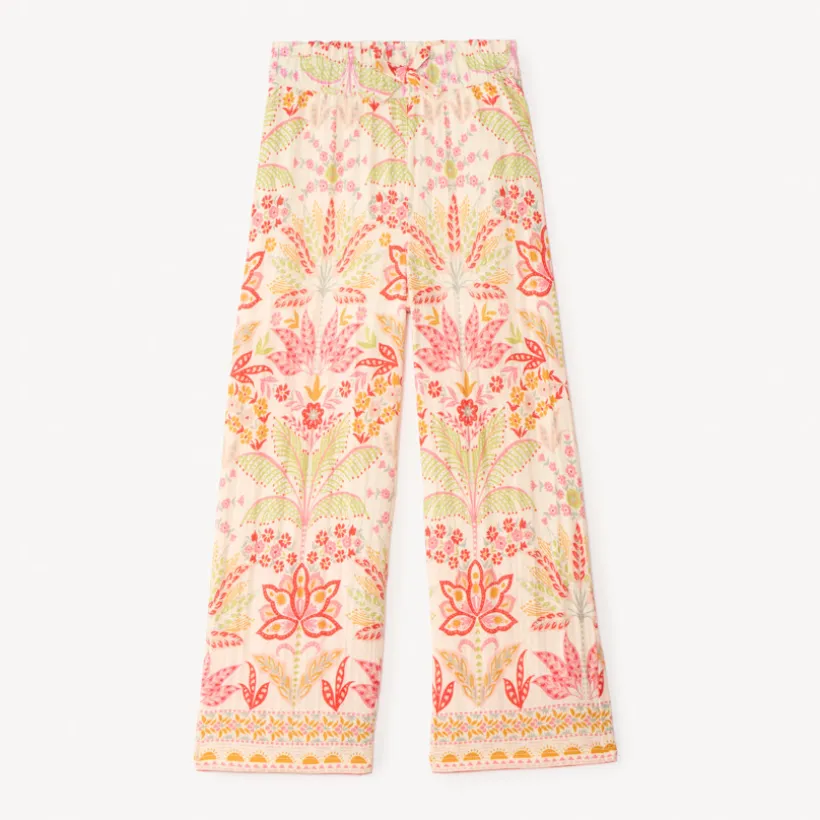 Pantalon fluide imprimé fantaisie pour fille