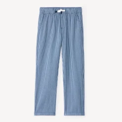 Pantalon garçon baggy toile rayée