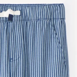 Pantalon garçon baggy toile rayée