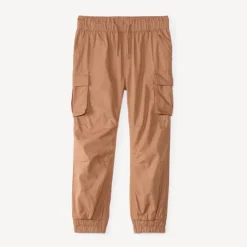 Pantalon garçon style jogger cargo uni