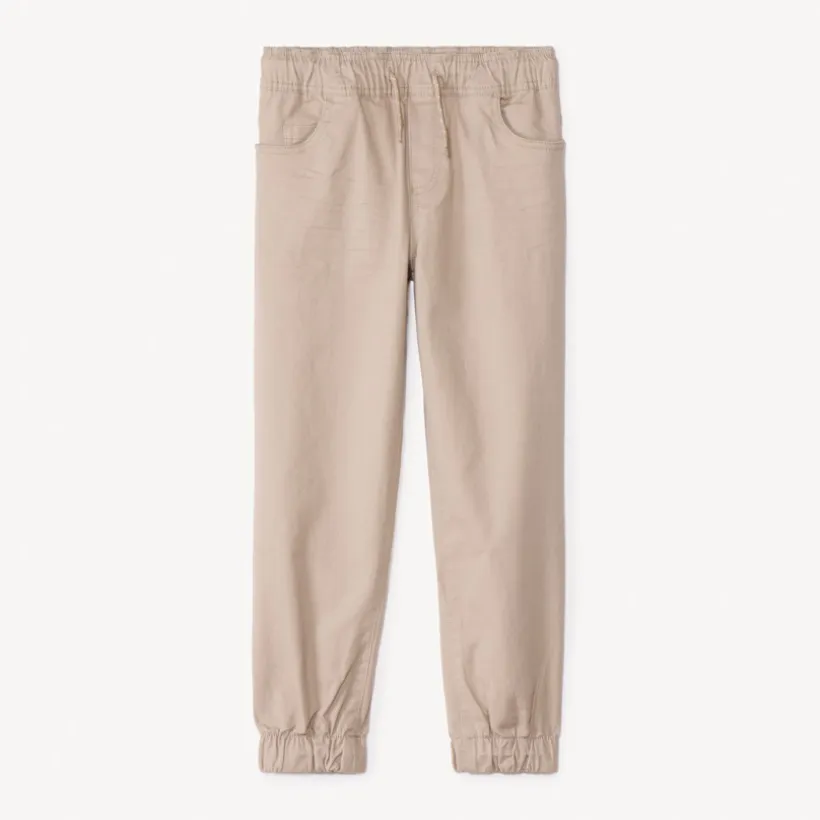 Pantalon jogger en twill uni pour garçon