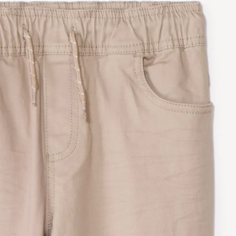 Pantalon jogger en twill uni pour garçon