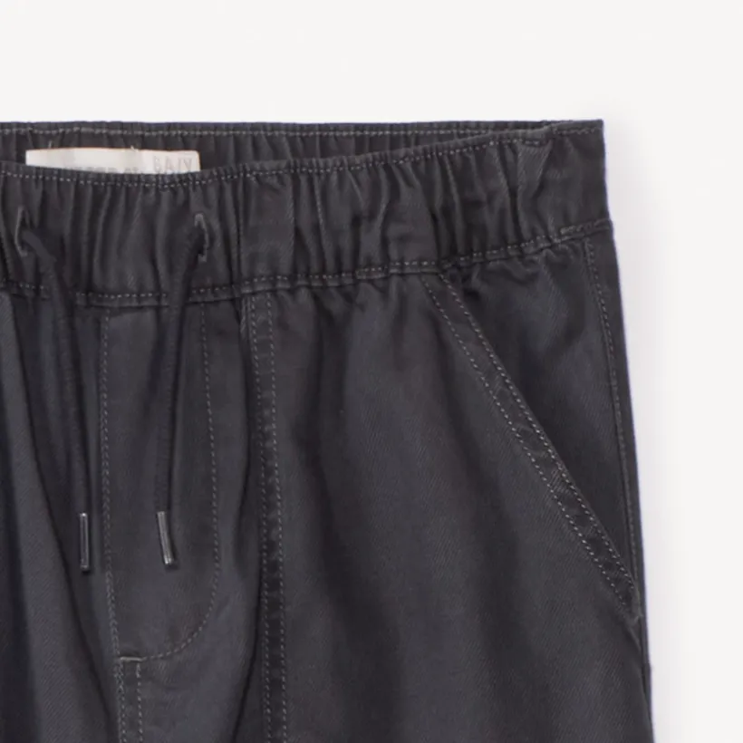 Pantalon jogger en twill uni pour garçon