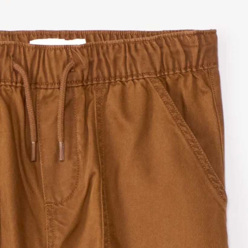 Pantalon jogger en twill uni pour garçon