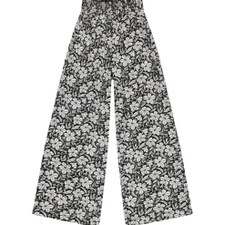 Pantalon large et fluide imprimé fleuri pour fille