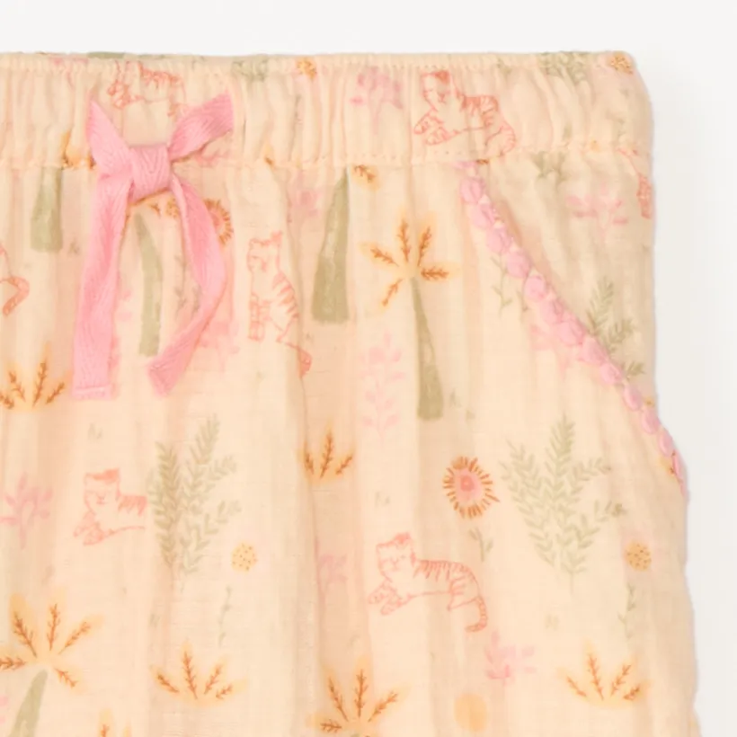 Pantalon large imprimé fantaisie pour bébé fille