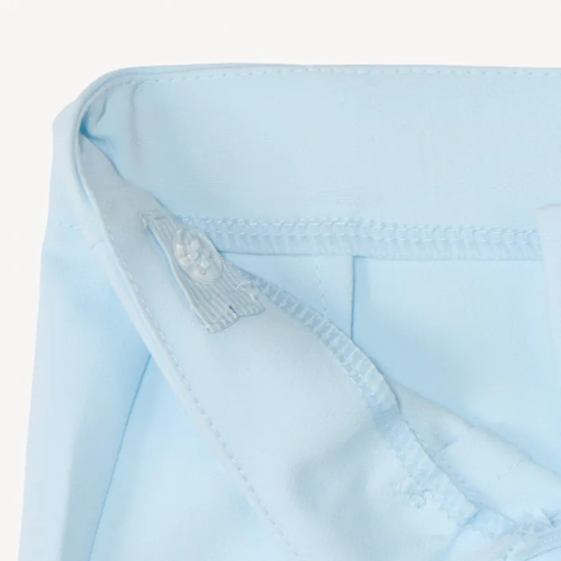Pantalon large à pinces et fleur brodée pour fille