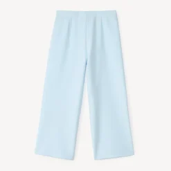 Pantalon large à pinces et fleur brodée pour fille