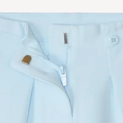 Pantalon large à pinces et fleur brodée pour fille