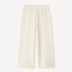 Pantalon large à pinces uni pour fille