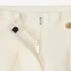 Pantalon large à pinces uni pour fille