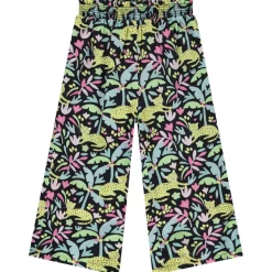 Pantalon large à smock imprimé jungle pour bébé fille