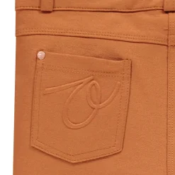 Pantalon milano uni avec empiècements aux genoux pour fille