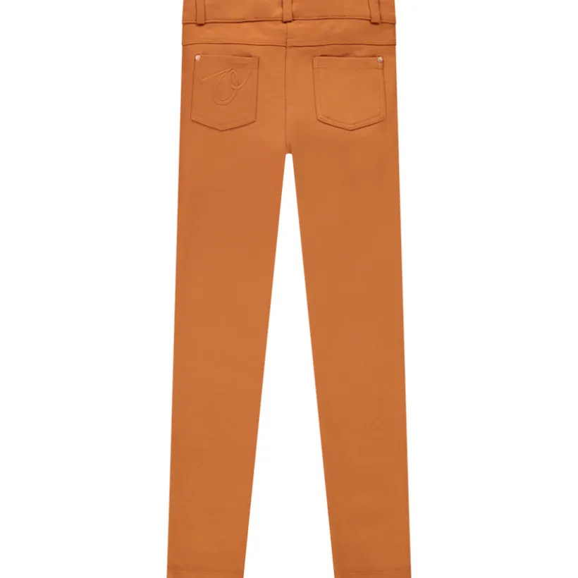 Pantalon milano uni avec empiècements aux genoux pour fille