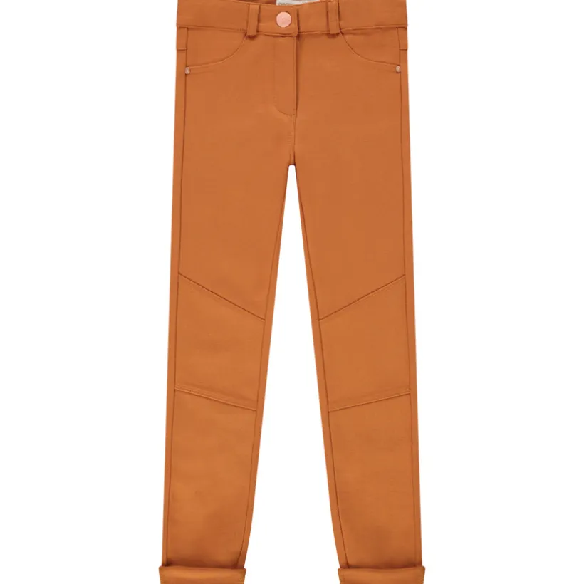 Pantalon milano uni avec empiècements aux genoux pour fille